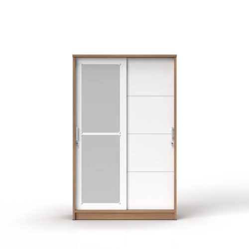 LSD Eero - Lemari Pakaian Pintu Sliding Putih Glossy