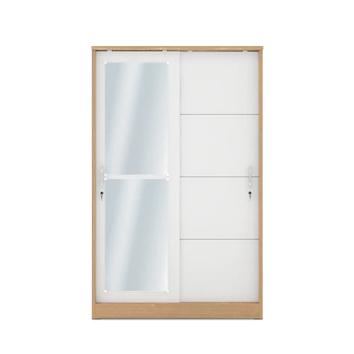 LSD Eero - Lemari Pakaian Pintu Sliding Putih Glossy