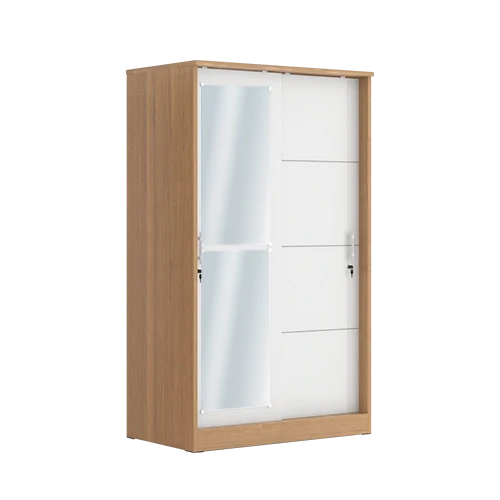 LSD Eero - Lemari Pakaian Pintu Sliding Putih Glossy