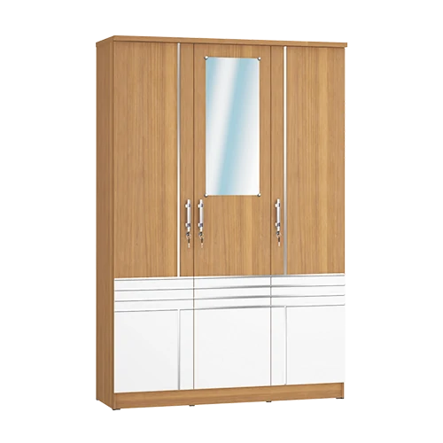 LP Latte - Lemari Pakaian Modern Minimalis Motif Kayu