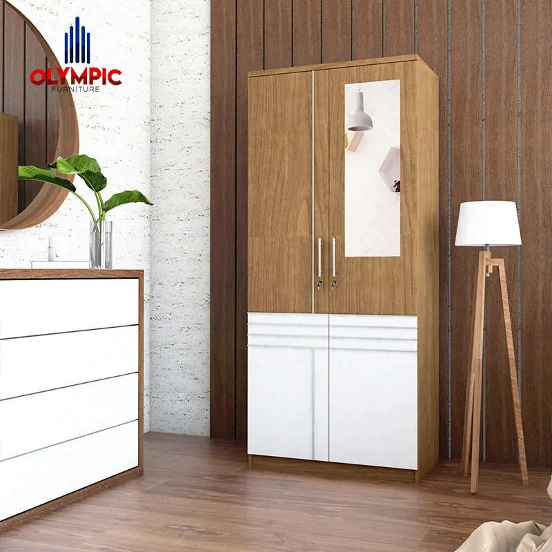 LP Latte - Lemari Pakaian Modern Minimalis Motif Kayu