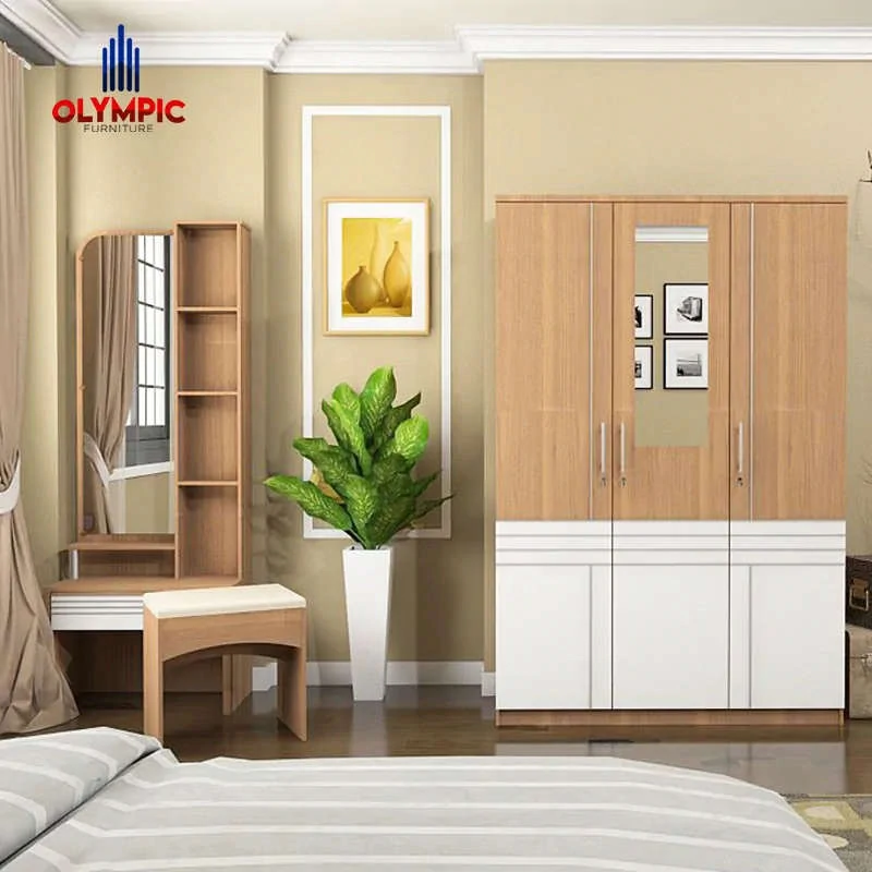 LP Latte - Lemari Pakaian Modern Minimalis Motif Kayu