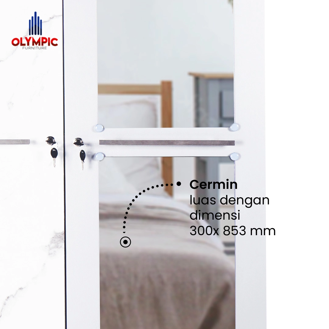LP Polo - Lemari Pakaian Putih Marble Modern gallery 7