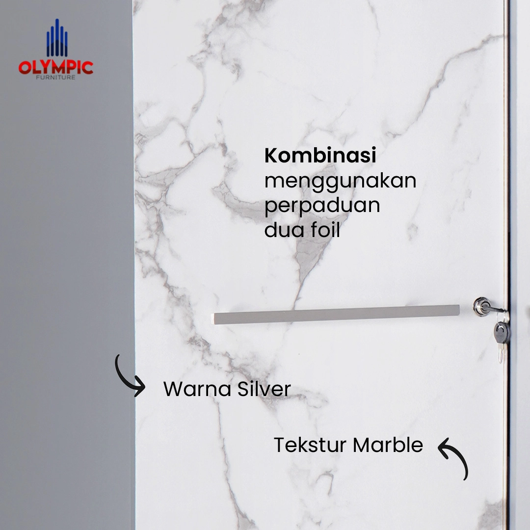 LP Polo - Lemari Pakaian Putih Marble Modern gallery 8