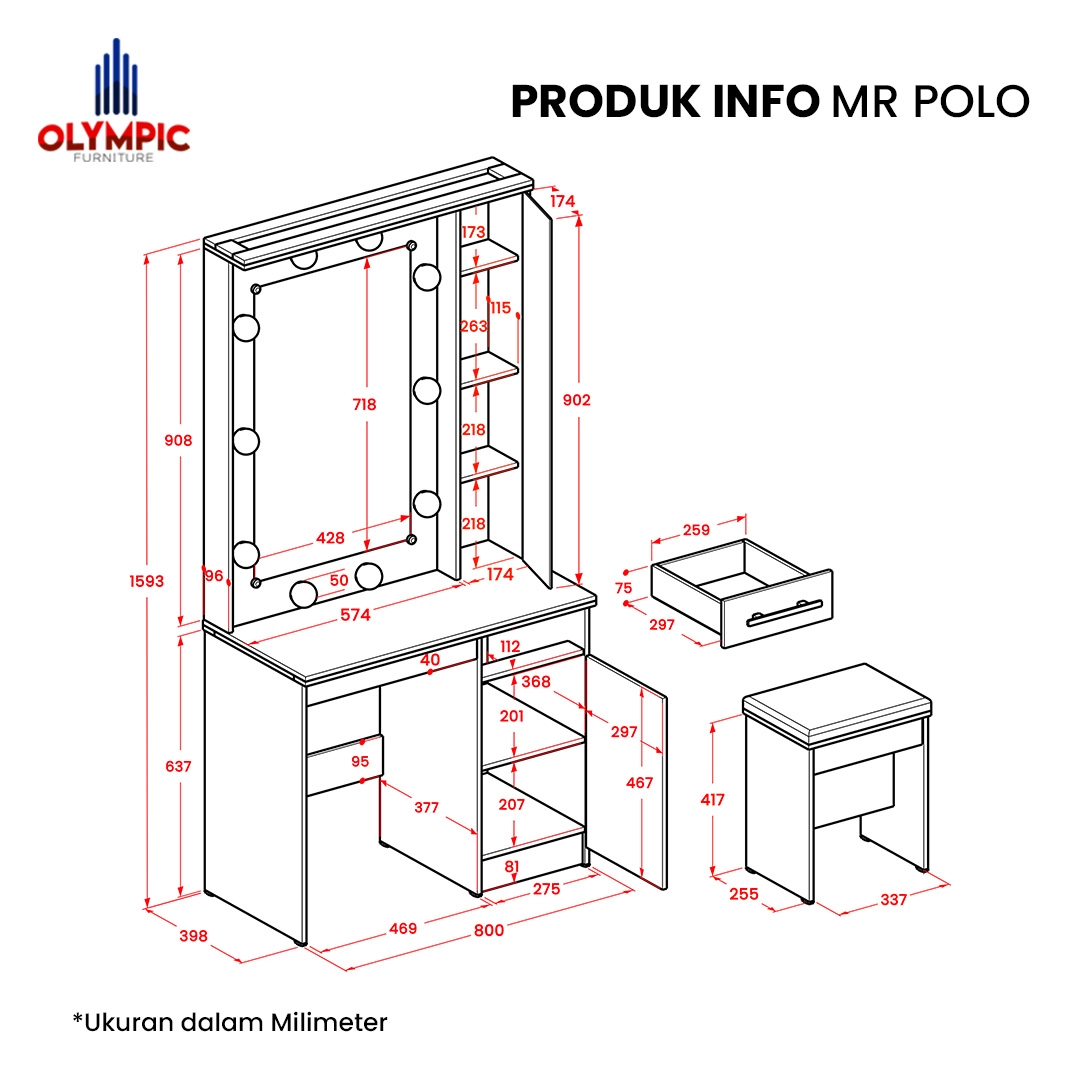 MR Polo - Meja Rias Motif Marble gallery 1