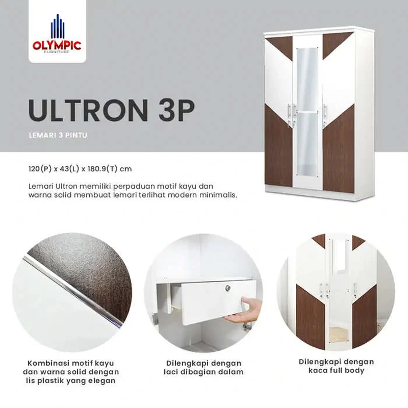 LP Ultron - Lemari Pakaian Modern Minimalis gallery 1