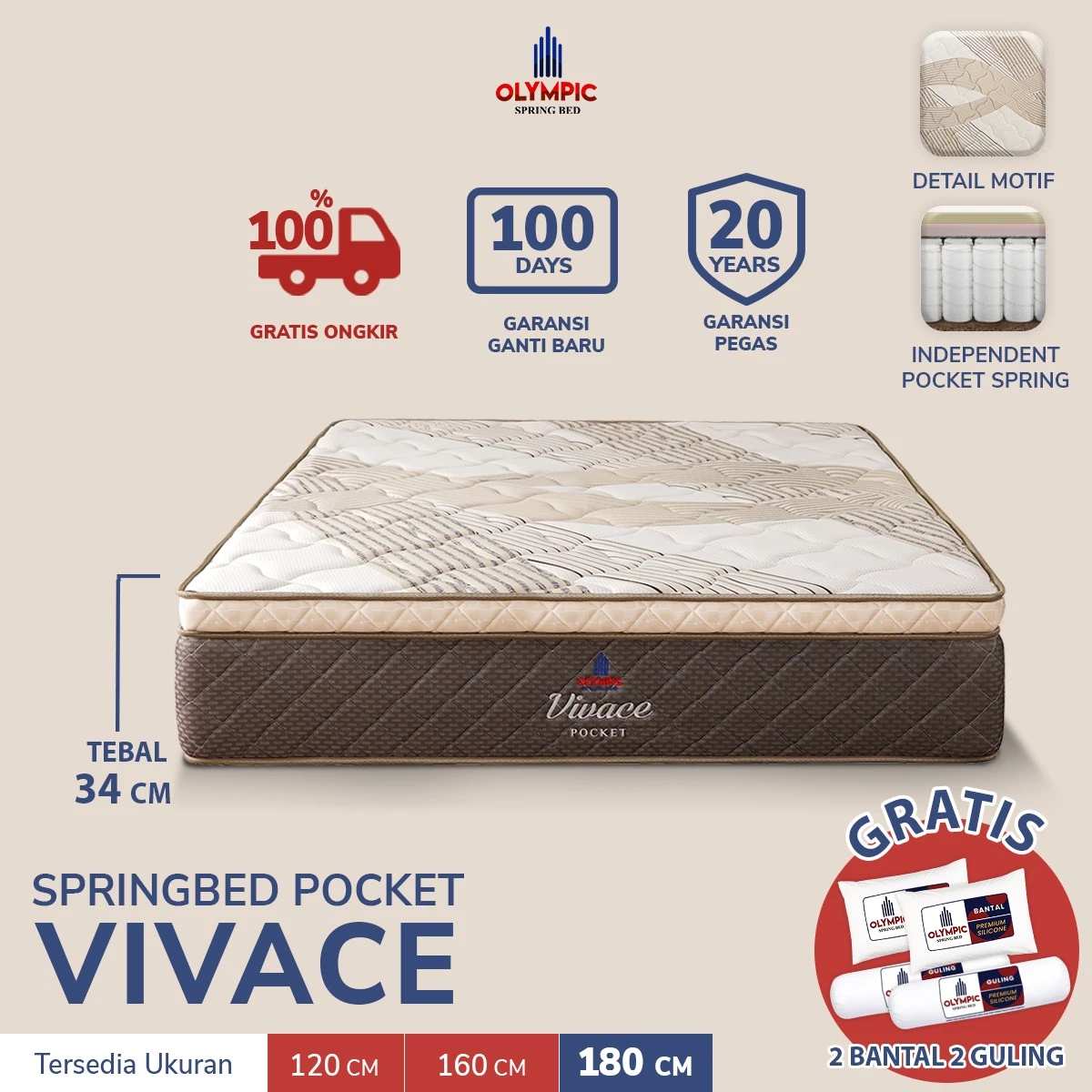 Vivace - Matras Springbed Pocket