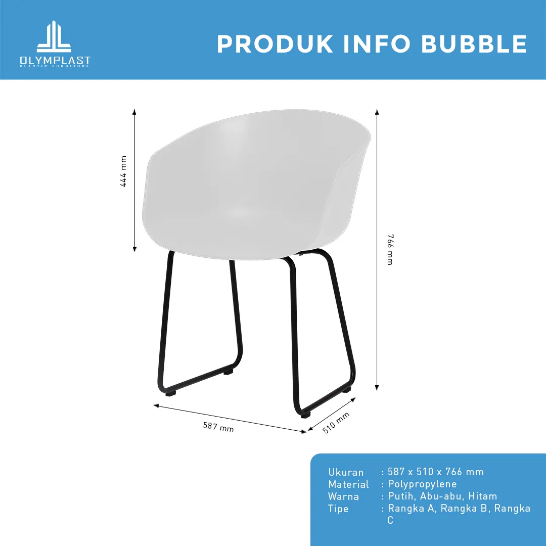Bubble Chair - Kursi Plastik - Kursi Kantor - Kursi Kerja - Kursi Belajar gallery 1