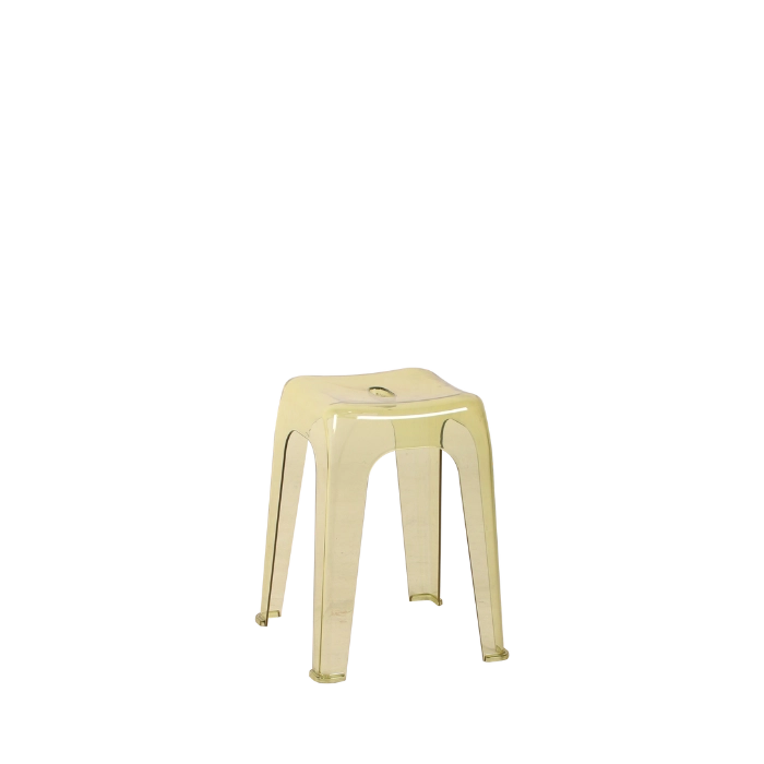 Crystal Stool - Kursi Plastik Stool Transparan - Kursi Bakso - Kursi Cafe - 4pcs