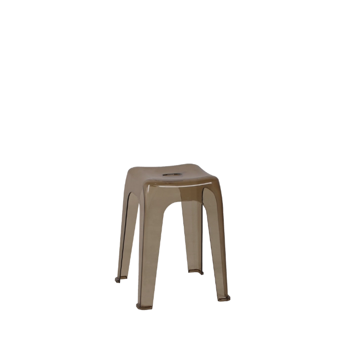 Crystal Stool - Kursi Plastik Stool Transparan - Kursi Bakso - Kursi Cafe - 4pcs