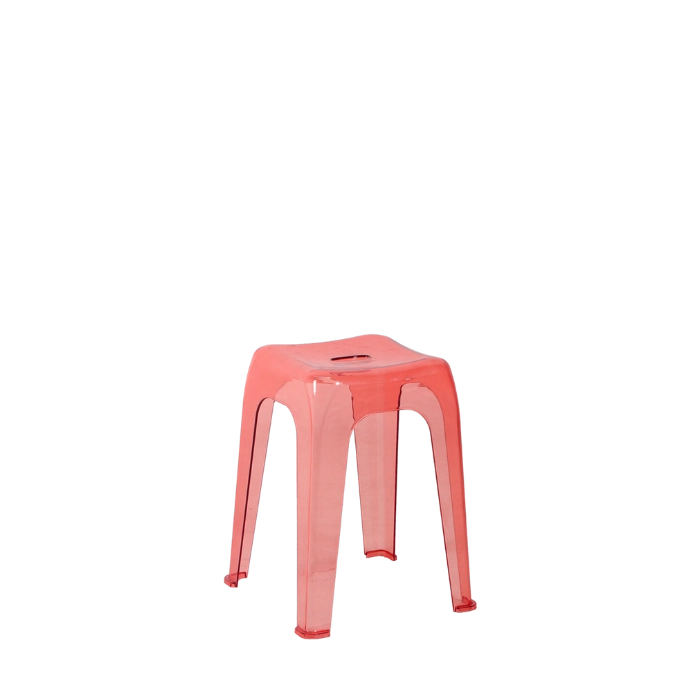 Crystal Stool - Kursi Plastik Stool Transparan - Kursi Bakso - Kursi Cafe - 4pcs
