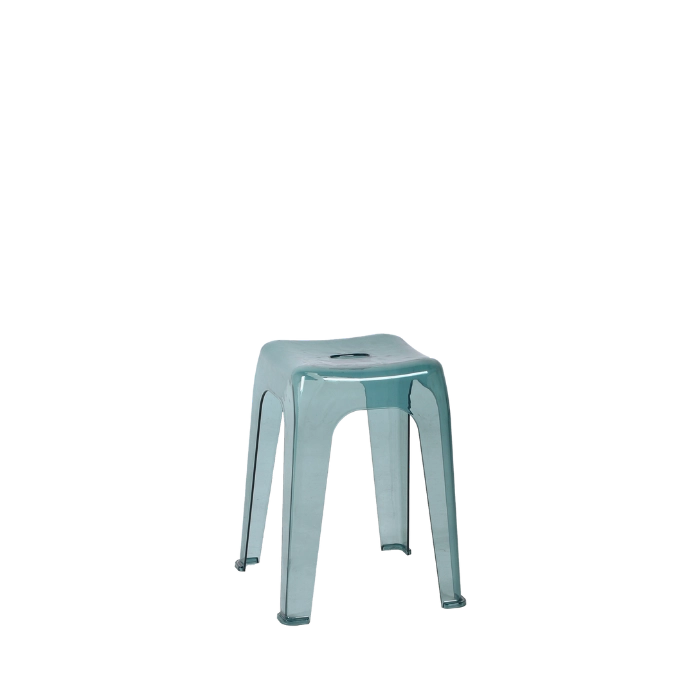 Crystal Stool - Kursi Plastik Stool Transparan - Kursi Bakso - Kursi Cafe - 4pcs