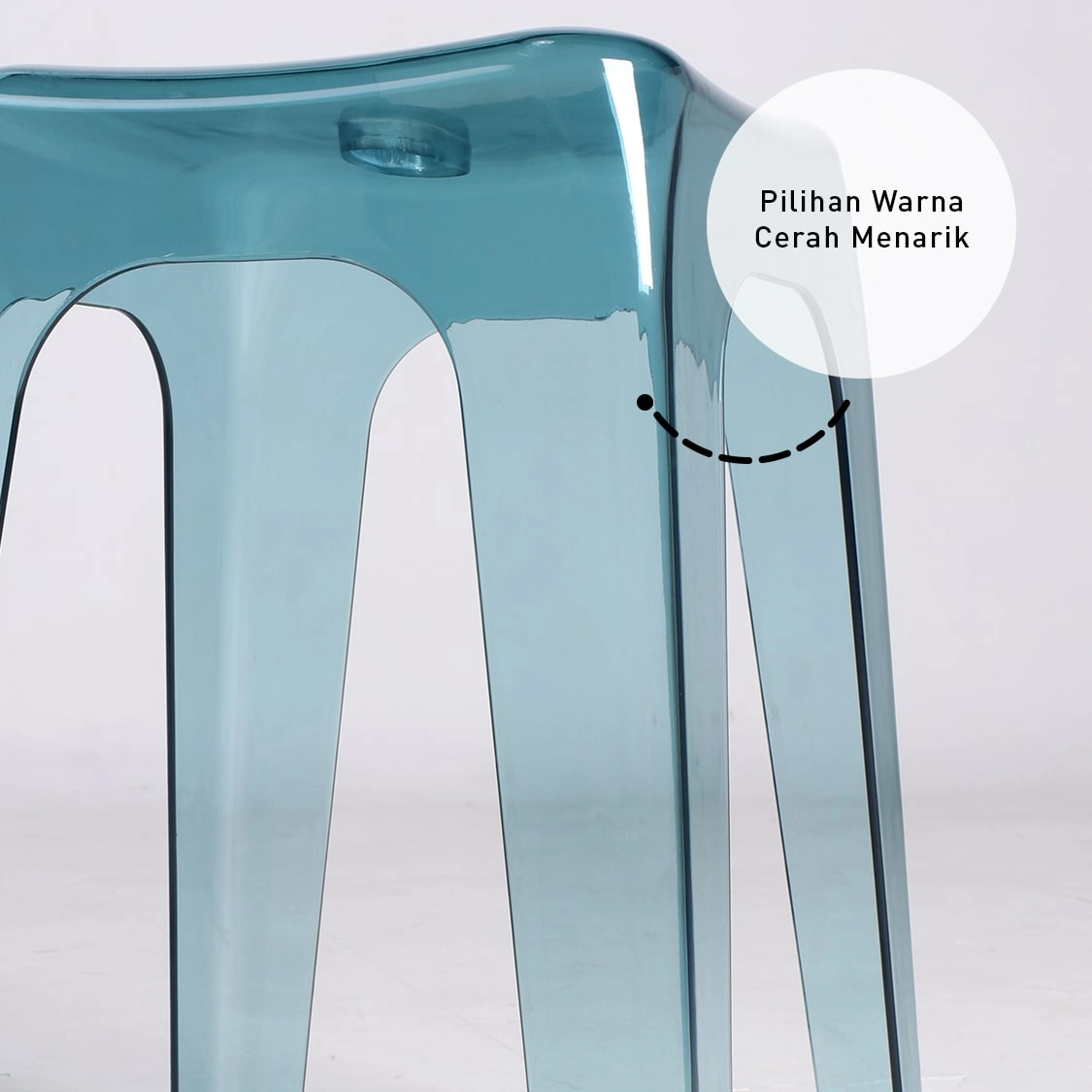 Crystal Stool - Kursi Plastik Stool Transparan - Kursi Bakso - Kursi Cafe - 4pcs gallery 4