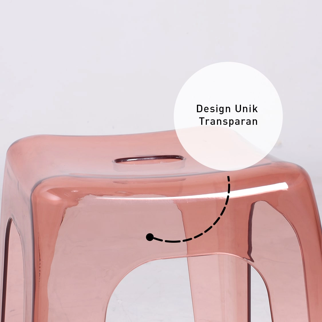 Crystal Stool - Kursi Plastik Stool Transparan - Kursi Bakso - Kursi Cafe - 4pcs gallery 5