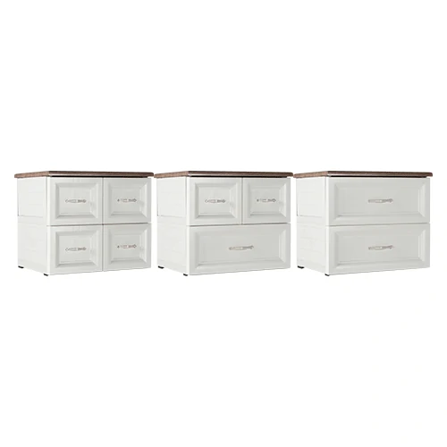 ODC 02-C - Laci Penyimpanan Plastik Klasik 2 Susun - Drawer Cabinet Serbaguna