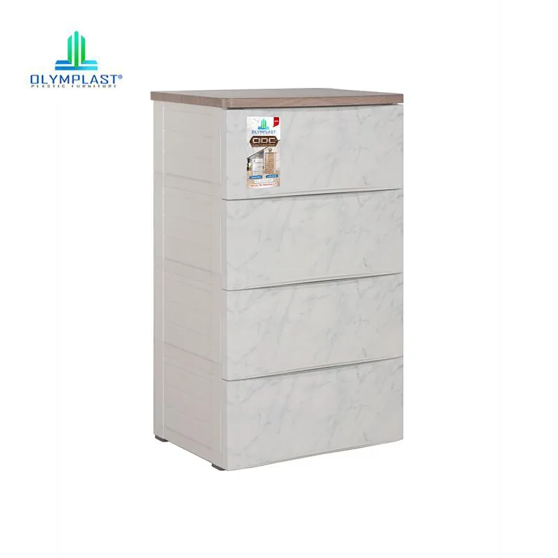 ODC 04-MARBLE - Laci Penyimpanan Plastik Modern 4 Susun - Drawer Cabinet Serbaguna