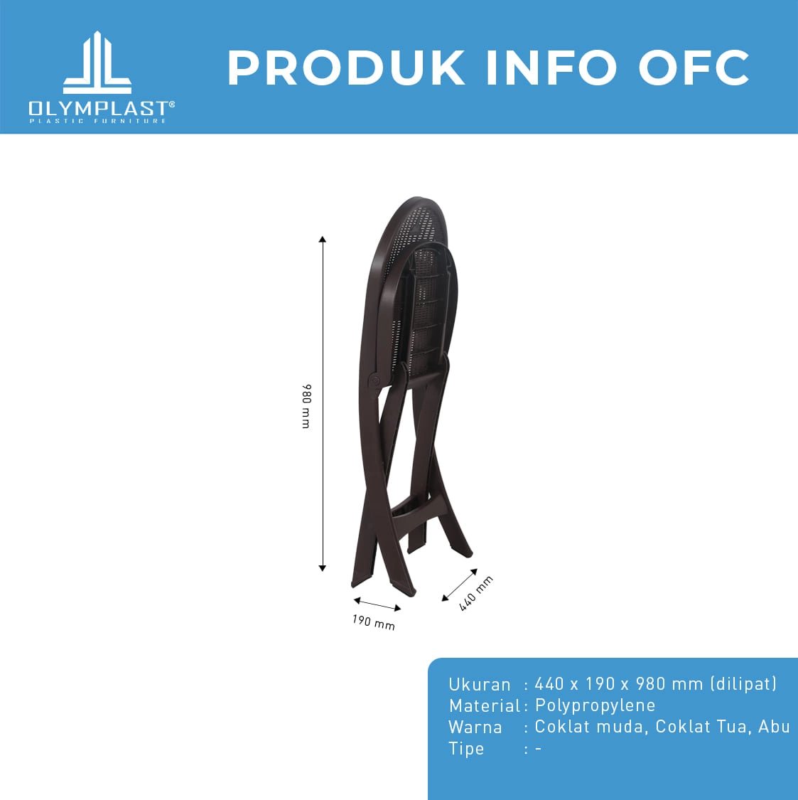OFC - Kursi Lipat Plastik Folding Chair gallery 2