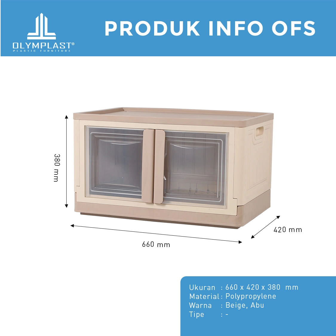 OFS - Kotak Penyimpanan Plastik Lipat Folding Storage gallery 2