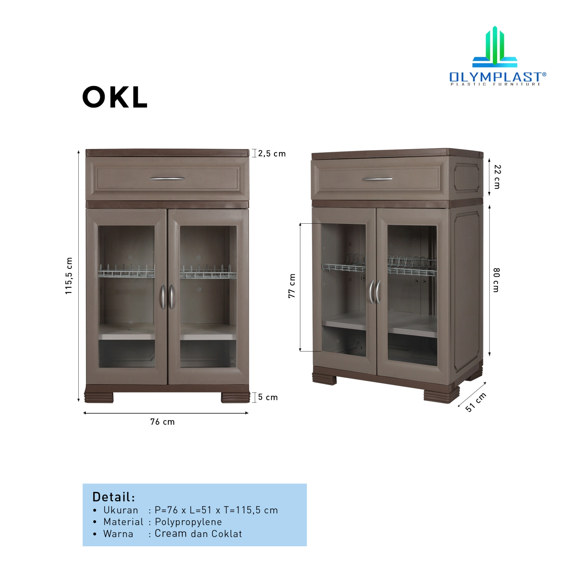 OKL - Lemari Rak Penyimpanan Dapur Kitchen Locker gallery 3