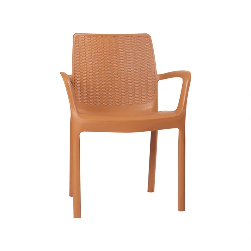 Kursi Plastik Olymplast dengan Tanganan Motif Sandaran Rotan (OL 502R)