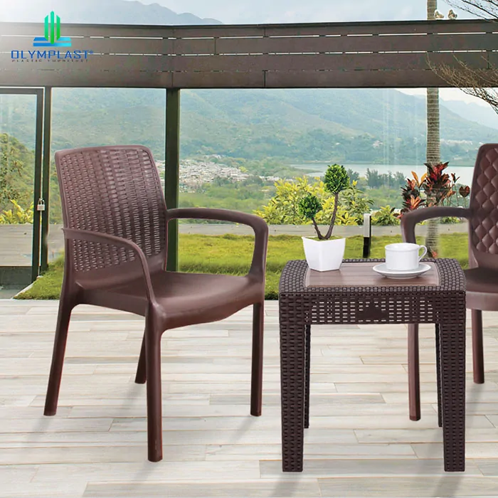 Kursi Plastik Olymplast dengan Tanganan Motif Sandaran Rotan (OL 502R) gallery 6