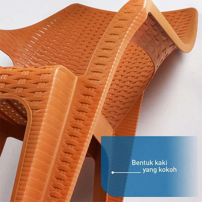 Kursi Plastik Olymplast dengan Tanganan Motif Rotan (OL 508) gallery 2