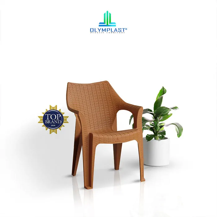 Kursi Plastik Olymplast dengan Tanganan Motif Rotan (OL 508) gallery 6