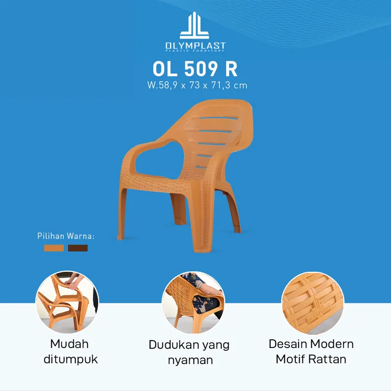 Kursi Plastik Olymplast - OL 509 gallery 2
