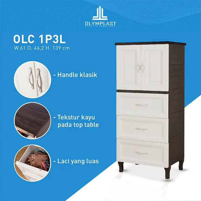 OLC - Lemari Loker Plastik Penyimpanan Serbaguna Locker Cabinet gallery 2