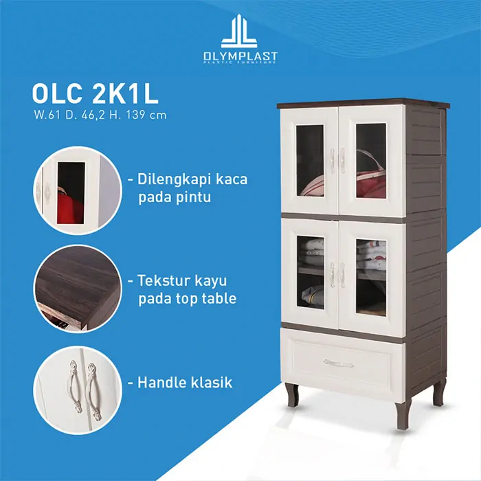 OLC - Lemari Loker Plastik Penyimpanan Serbaguna Locker Cabinet gallery 3