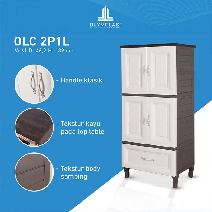 OLC - Lemari Loker Plastik Penyimpanan Serbaguna Locker Cabinet gallery 4