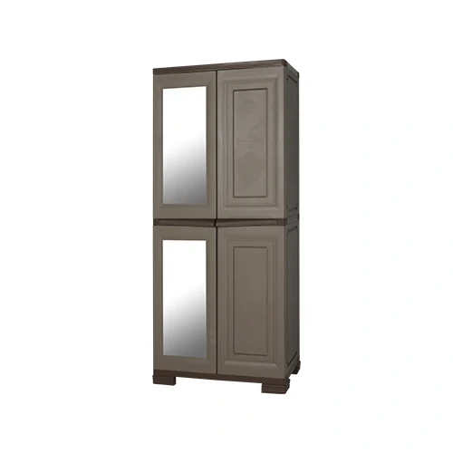 Lemari Pakaian Plastik Olymplast - OMC ST2 - Module Cabinet Minimalis 2 Pintu 1 Kaca