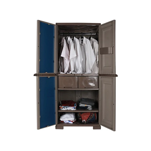 Lemari Pakaian Plastik Olymplast - OMC ST2 - Module Cabinet Minimalis 2 Pintu 1 Kaca