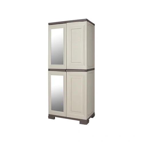 Lemari Pakaian Plastik Olymplast - OMC ST2 - Module Cabinet Minimalis 2 Pintu 1 Kaca