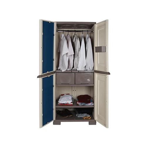 Lemari Pakaian Plastik Olymplast - OMC ST2 - Module Cabinet Minimalis 2 Pintu 1 Kaca