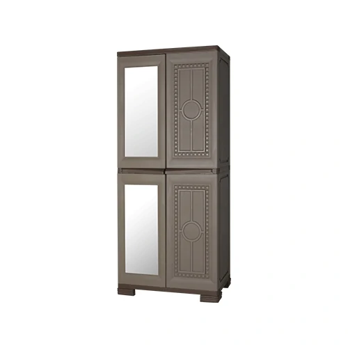 Lemari Pakaian Plastik Olymplast - OMC ST2 Graha - Module Cabinet 2 Pintu 1 Kaca