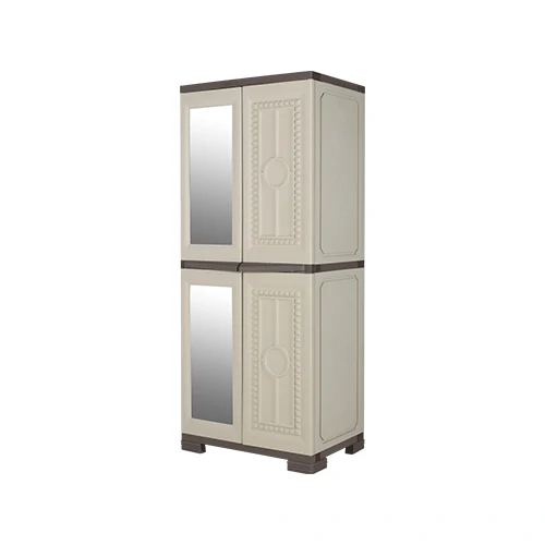 Lemari Pakaian Plastik Olymplast - OMC ST2 Graha - Module Cabinet 2 Pintu 1 Kaca