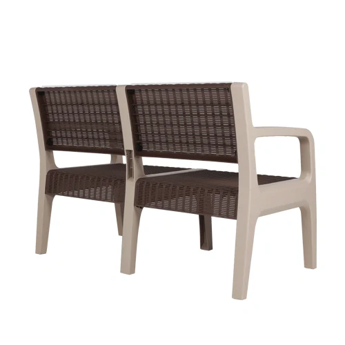 OSC-R 2 Seater - Kursi Sofa Plastik Rotan Modern - Rattan Chair