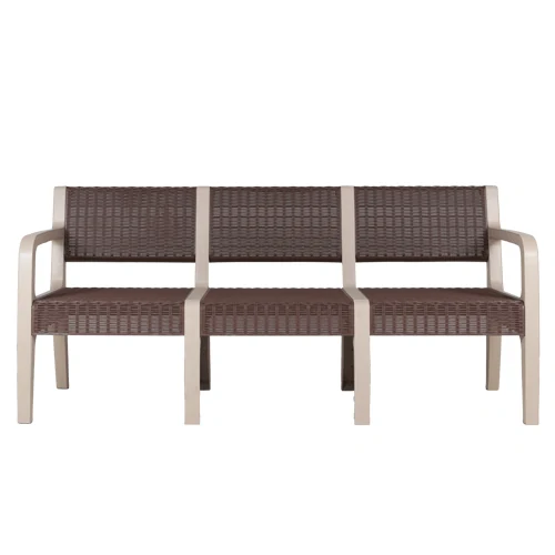 OSC-R 3 Seater - Kursi Sofa Plastik Rotan Modern - Rattan Chair