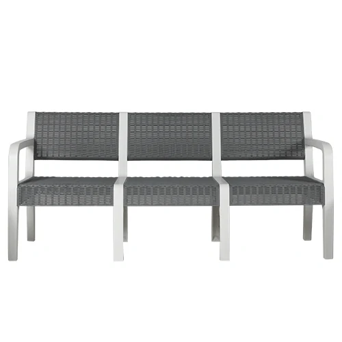 OSC-R 3 Seater - Kursi Sofa Plastik Rotan Modern - Rattan Chair