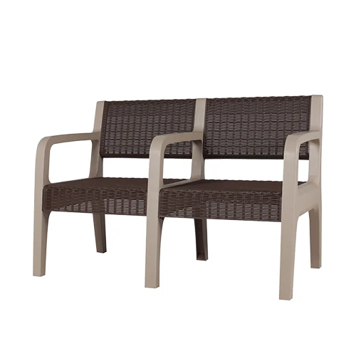 Kursi Sofa Plastik Olymplast Modern dengan Tanganan 2 Dudukan (OSC-R (H) 2 Seater)