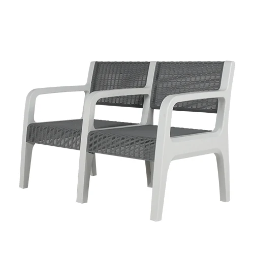 Kursi Sofa Plastik Olymplast Modern dengan Tanganan 2 Dudukan (OSC-R (H) 2 Seater)