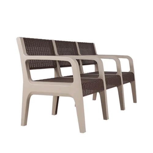 Kursi Sofa Plastik Olymplast Modern dengan Tanganan 3 Dudukan (OSC-R (H) 3 Seater)