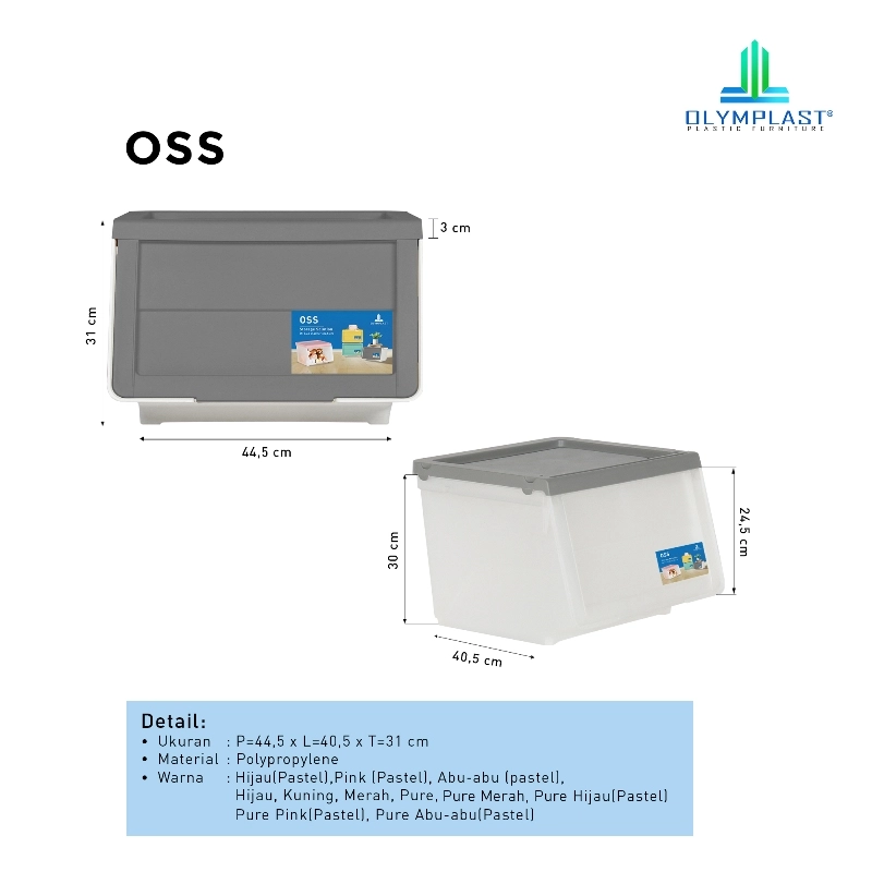 Kotak Penyimpanan Serbaguna Olymplast Storage Solution - OSS 1pc gallery 2