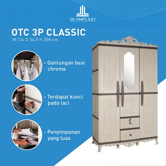 OTC C - Lemari Pakaian Plastik Transform Cabinet Klasik gallery 2