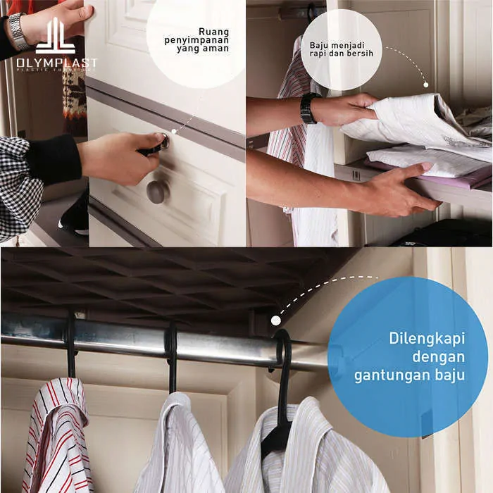 OTC C - Lemari Pakaian Plastik Transform Cabinet Klasik gallery 3