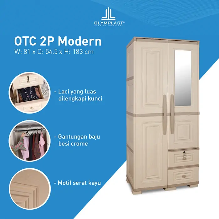 OTC M - Lemari Pakaian Plastik Transform Cabinet Modern gallery 1