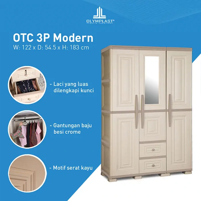 OTC M - Lemari Pakaian Plastik Transform Cabinet Modern gallery 2