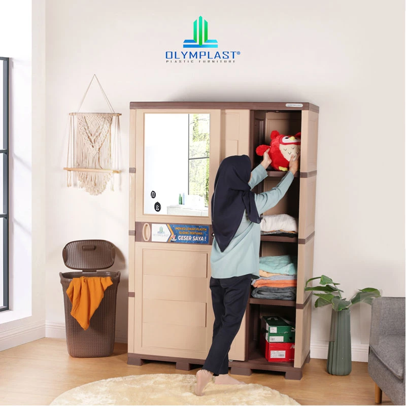 OTC Sliding Modern - Lemari Pakaian Plastik Pintu Sliding Transform Cabinet
