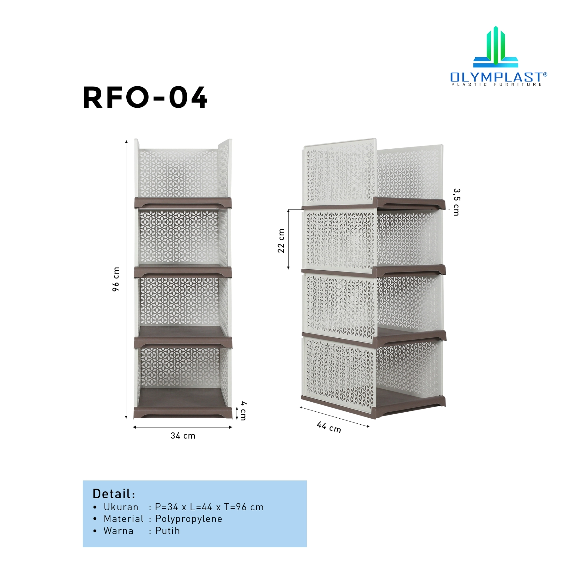 RFO - Rak Susun Plastik Penyimpanan Fleksibel gallery 6